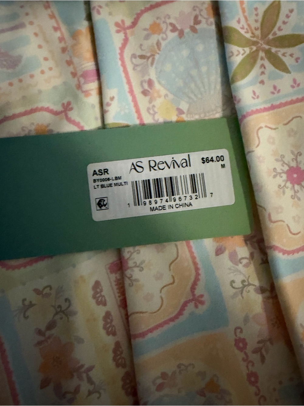 AS Revival Pastel Tile Print Tennis Set - Crop Top & Pleated Skirt - Picture 4 of 5